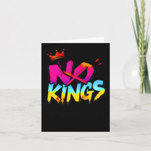 No Kings - Bold Graffiti Statement Sticker Karte