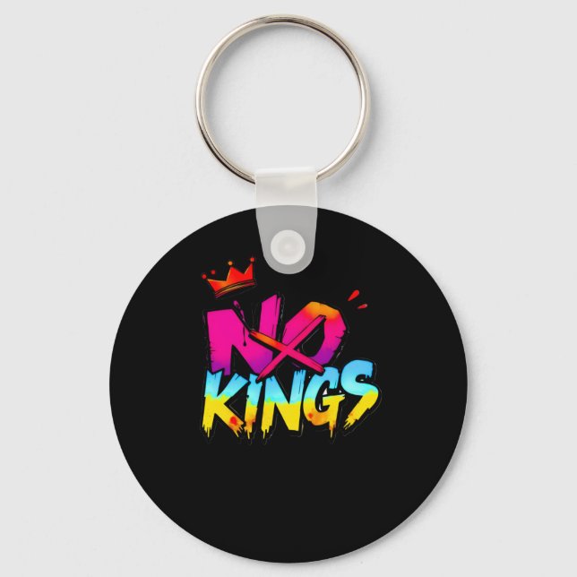 No Kings - Bold Graffiti Statement Sticker Schlüsselanhänger (Vorderseite)