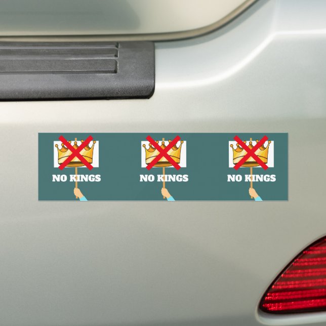 No Kings Bumpersticker Autoaufkleber (Auf Auto)