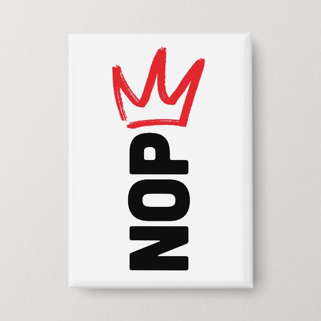 No Kings Button (Vorderseite)