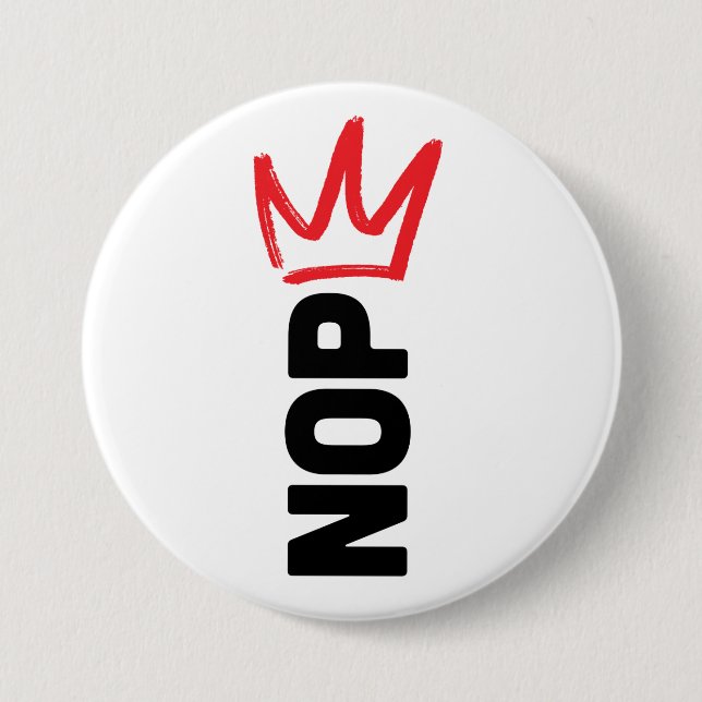 No Kings Button (Vorderseite)