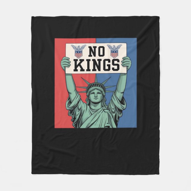 No Kings Classic Patriotic Style Fleecedecke (Vorderseite)