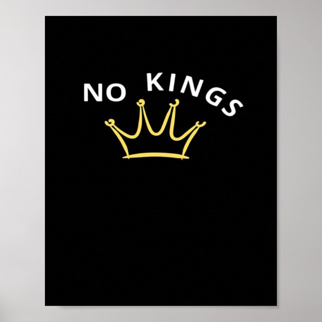 No Kings Classic Retro Cool Style Poster (Vorne)