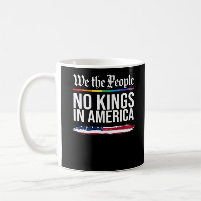 No Kings Day Classic Patriotic Style Kaffeetasse (Links)