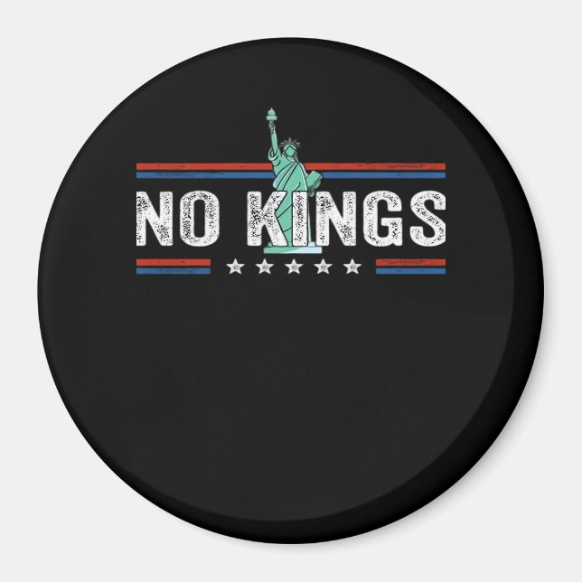 No Kings Day Retro Classic Design Magnet (Vorne)