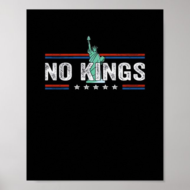 No Kings Day Retro Classic Design Poster (Vorne)