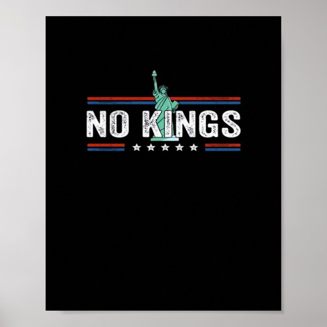 No Kings Day Retro Graphic Poster (Vorne)