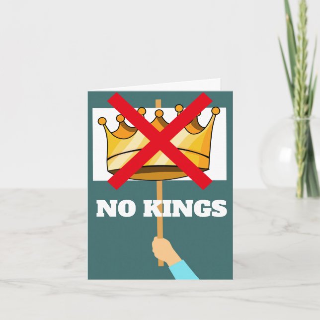 No Kings Greeting Card Karte (Vorderseite)