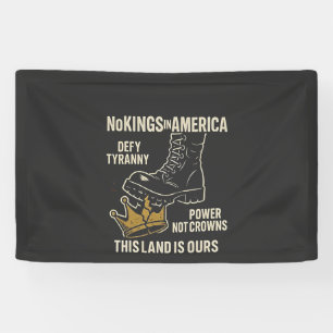 No Kings in America Anti-Trump 4. Juli Banner