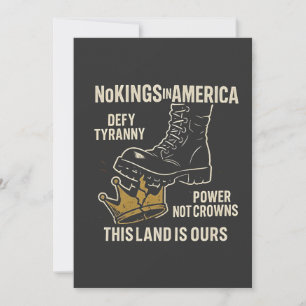 No Kings in America Anti-Trump 4. Juli Dankeskarte