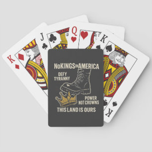No Kings in America Anti-Trump 4. Juli Spielkarten
