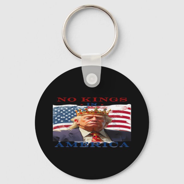 No Kings In America Anti-Trump Creative Design Schlüsselanhänger (Vorderseite)