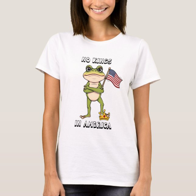 No Kings in America Anti-Trump Protest  T-Shirt (Vorderseite)