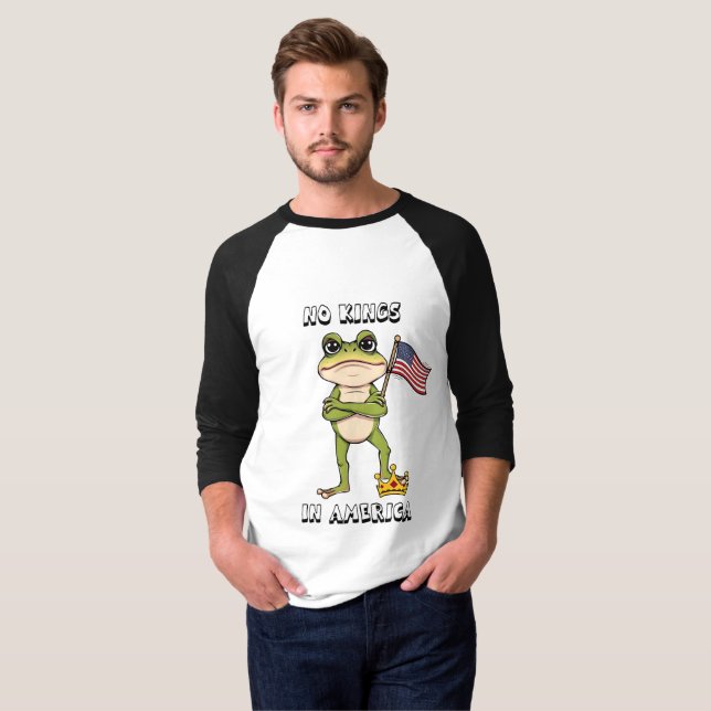 No Kings in America Anti-Trump Protest  T-Shirt (Vorne ganz)