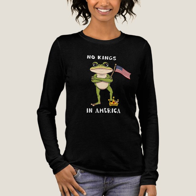 No Kings in America Anti-Trump Protest  Tri-Blend Shirt (Vorderseite)