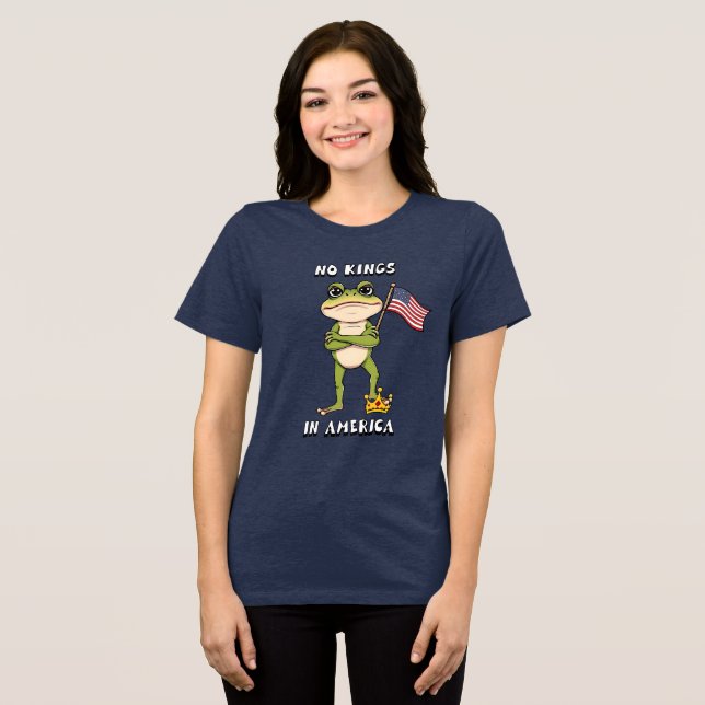 No Kings in America Anti-Trump Protest  Tri-Blend Shirt (Vorderseite voll)