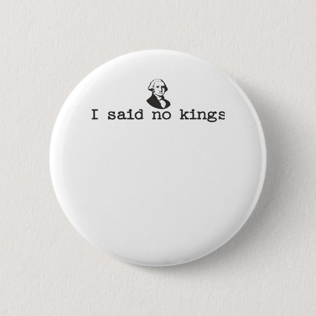 No Kings In America Bold Casual Button (Vorderseite)