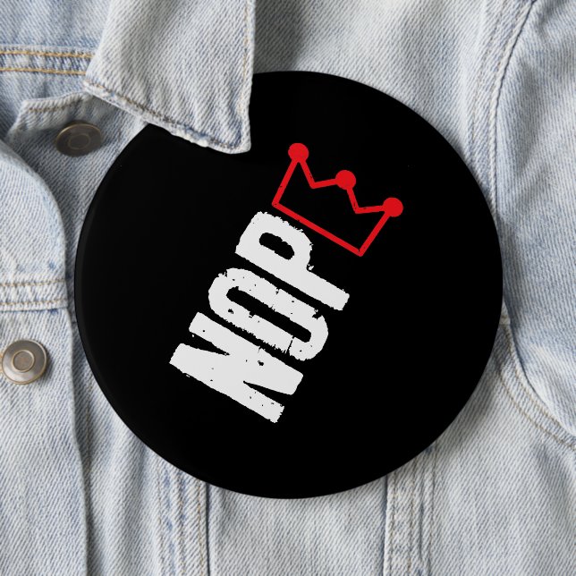 No Kings in America  Button (Beispiel)