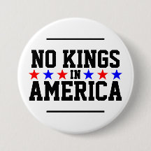 No Kings in America Button
