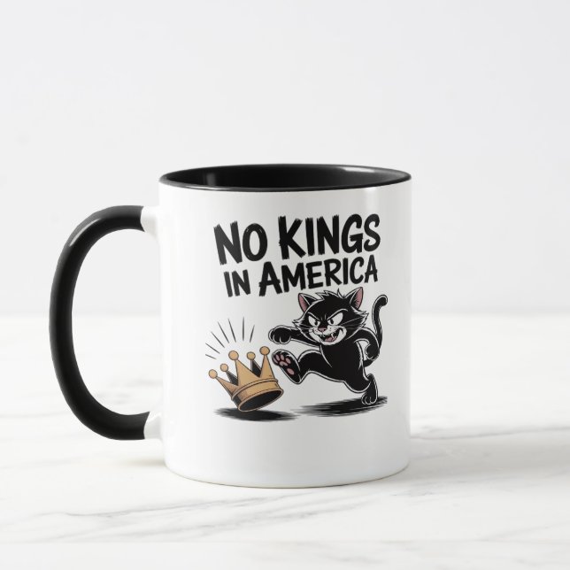 No Kings In America Classic Bold Casual Tasse (Links)