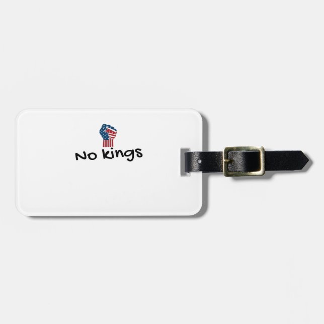 No Kings In America Classic Minimal Clean Gepäckanhänger (Vorderseite horizontal)