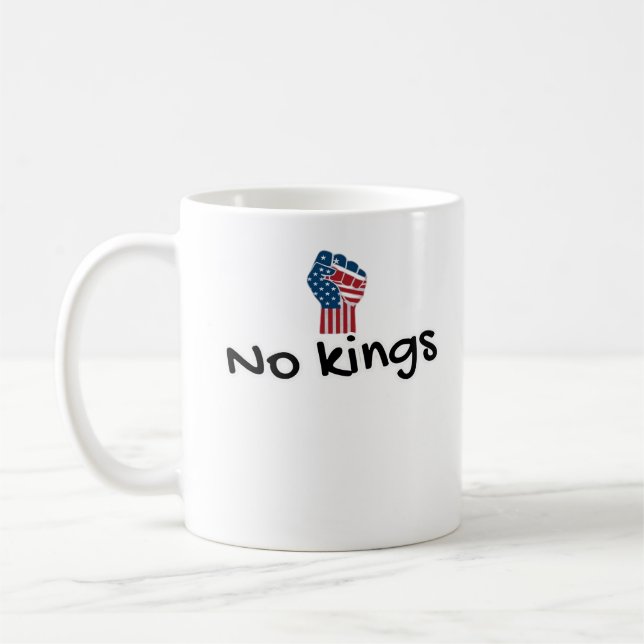 No Kings In America Classic Minimal Clean Kaffeetasse (Links)
