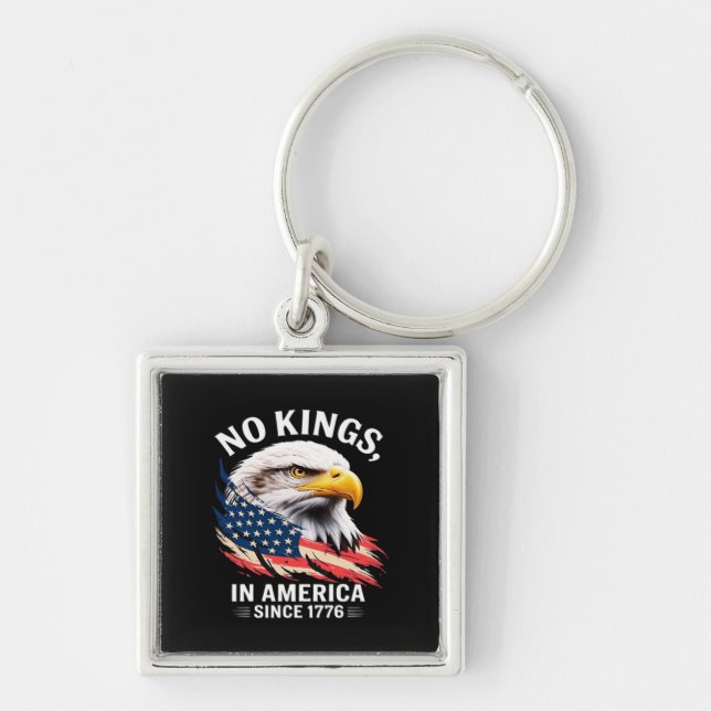 No Kings In America Classic Retro Graphic Design Schlüsselanhänger (Vorne)