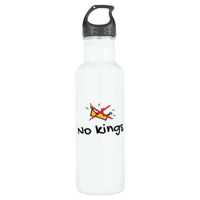 No Kings In America Classic Retro Style Edelstahlflasche (Vorderseite)