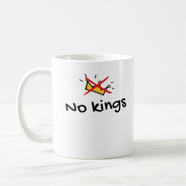 No Kings In America Classic Retro Style Kaffeetasse (Links)