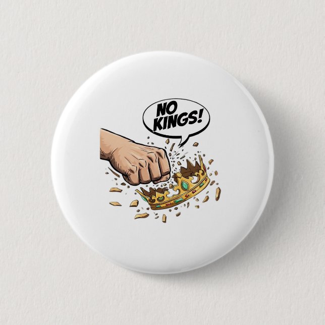 No Kings In America Creative Design Button (Vorderseite)