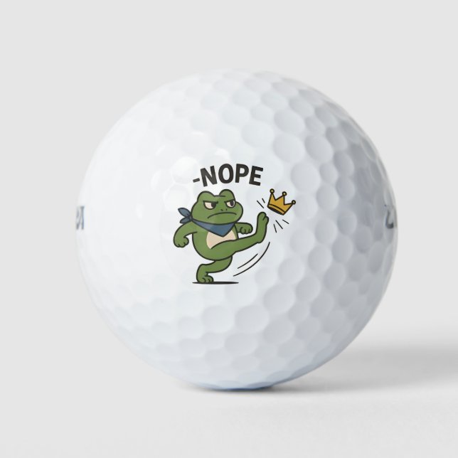 No Kings in America Frog No Kings Democracy Golfball (Vorderseite)