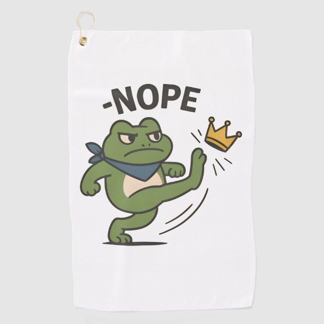 No Kings in America Frog No Kings Democracy Golfhandtuch (Vorderseite)