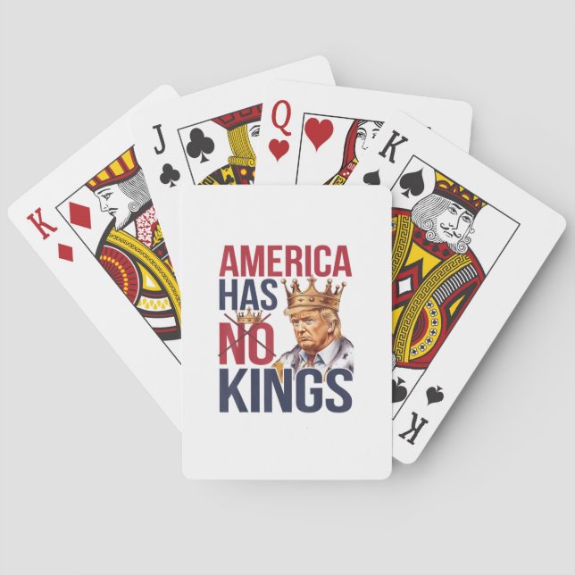 No Kings In America Funny America Has No King Poli Spielkarten (Rückseite)