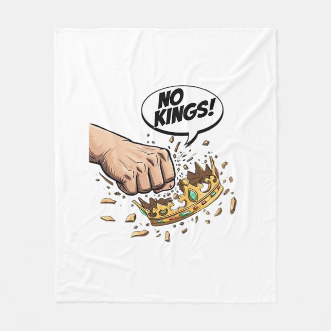 No Kings In America Kreative Gestaltung Fleecedecke (Vorderseite)