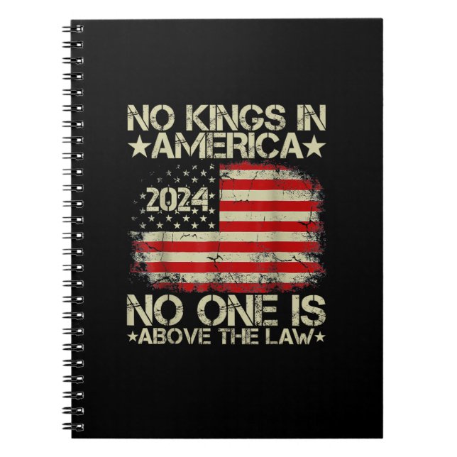 No Kings In America Minimal Clean Notizblock (Vorderseite)