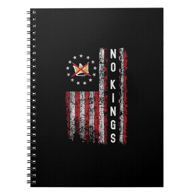 No Kings In America Minimal Clean Notizblock (Vorderseite)
