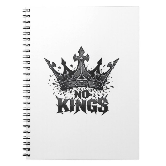 No Kings In America Minimal Clean Notizblock (Vorderseite)