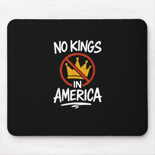 No Kings In America No Crown Minimal Clean Mousepad (Vorne)