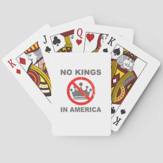 No Kings In America Patriotic Casual Spielkarten