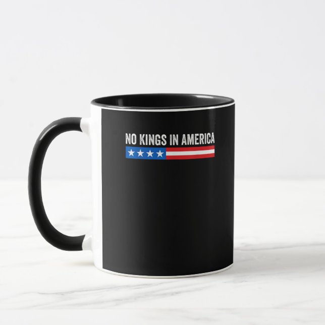 No Kings In America Patriotic Style Tasse (Links)