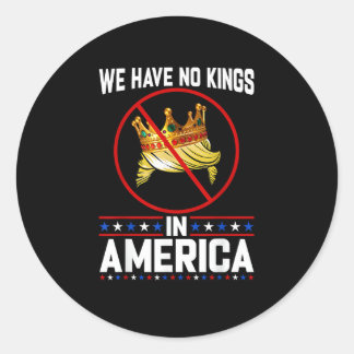 No Kings In America Save I Dissent Minimal Freedom Runder Aufkleber