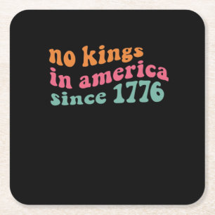 No Kings In America Seit 1776 Freedom Classic Rechteckiger Pappuntersetzer