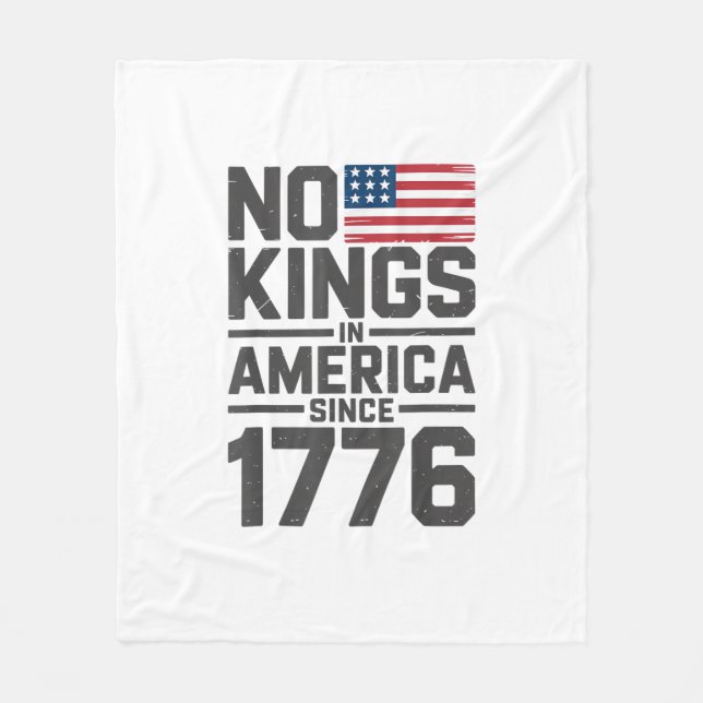 No Kings In America Since 1776 Creative Design Fleecedecke (Vorderseite)