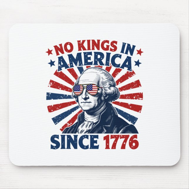 No Kings In America Since 1776 Distressed Flag Usa Mousepad (Vorne)
