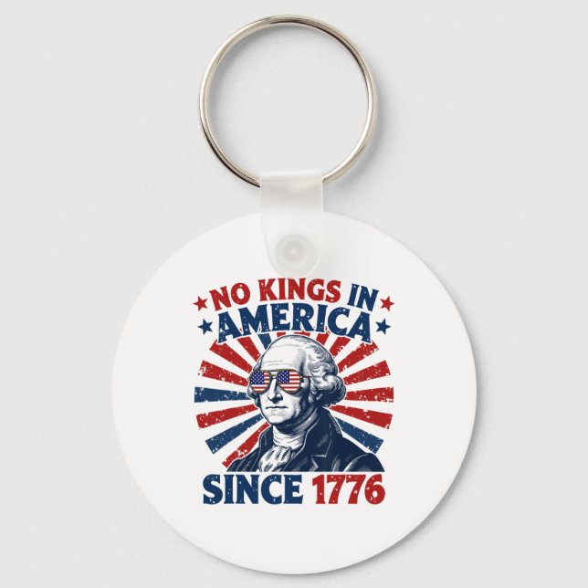 No Kings In America Since 1776 Distressed Flag Usa Schlüsselanhänger (Vorderseite)