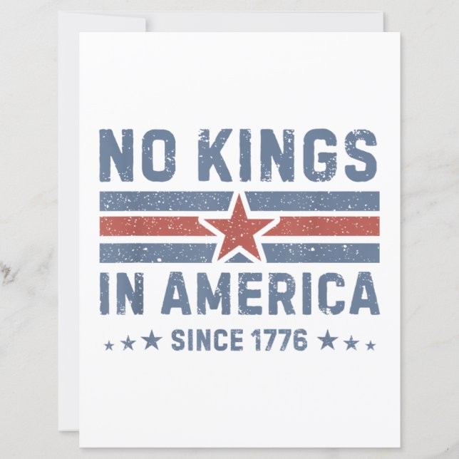No Kings In America Since 1776 - Vintage (Vorderseite)