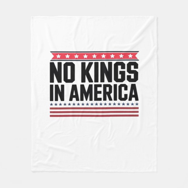 No Kings In America USA Bold Design Fleecedecke (Vorderseite)