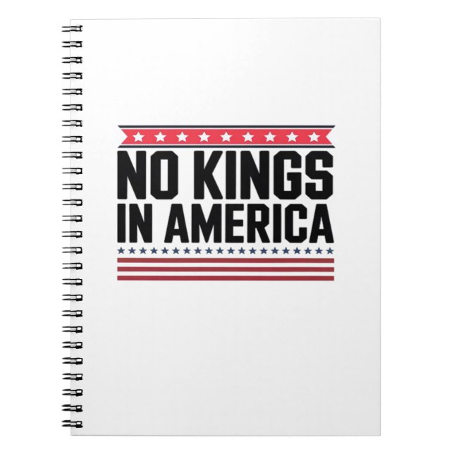No Kings In America USA Bold Design Notizblock (Vorderseite)