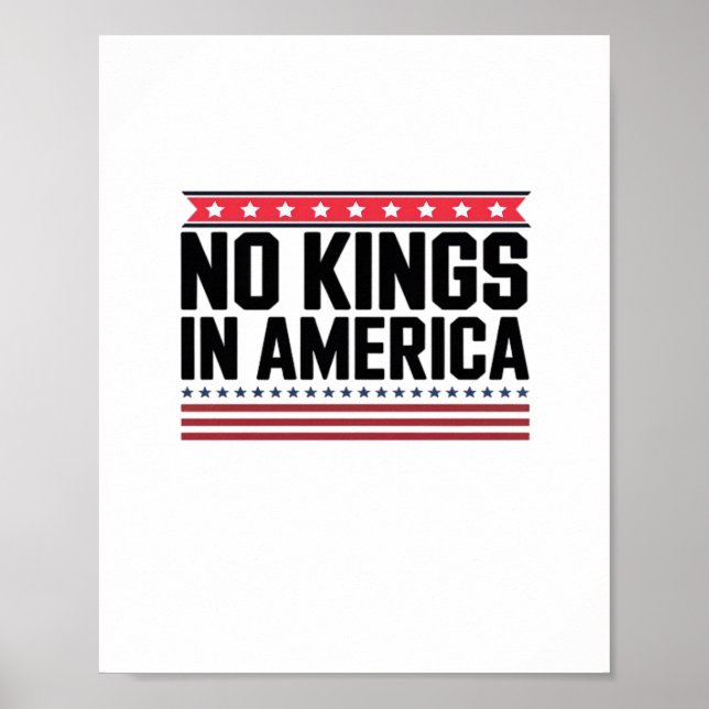 No Kings In America USA Bold Design Poster (Vorne)