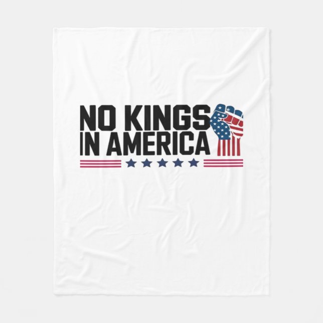 No Kings In America USA Creative Casual Fleecedecke (Vorderseite)